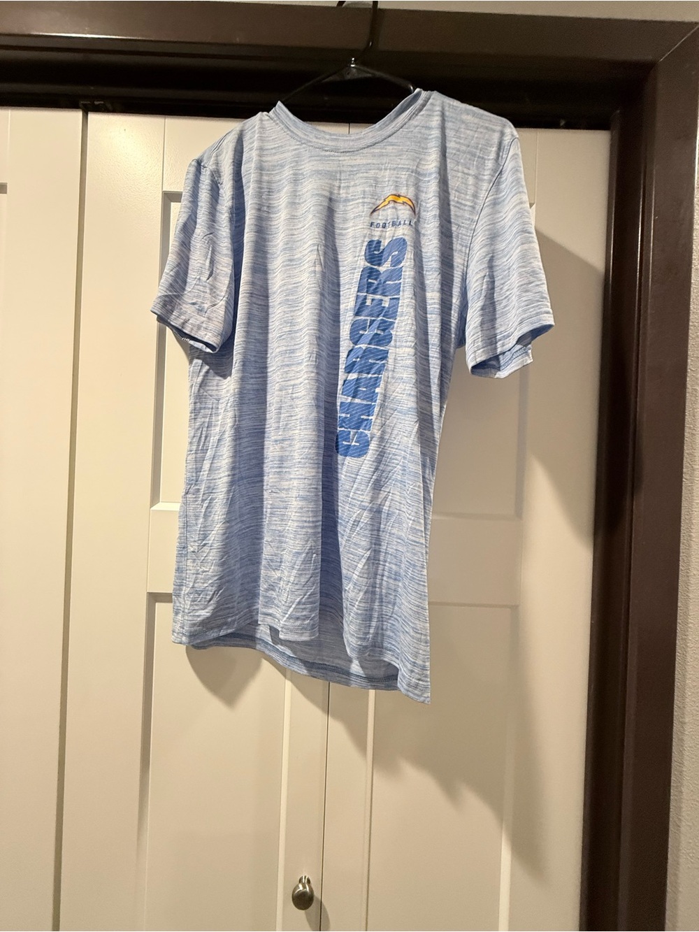 Men’s Nike Light Blue Short-Sleeve Chargers Dri fit tee